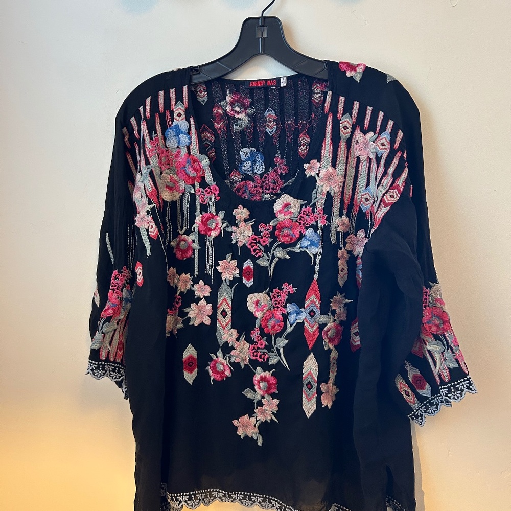 Johnny Was Embroidered Blouse